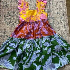 FARM Rio mixed tropical swing mini dress NWT size small